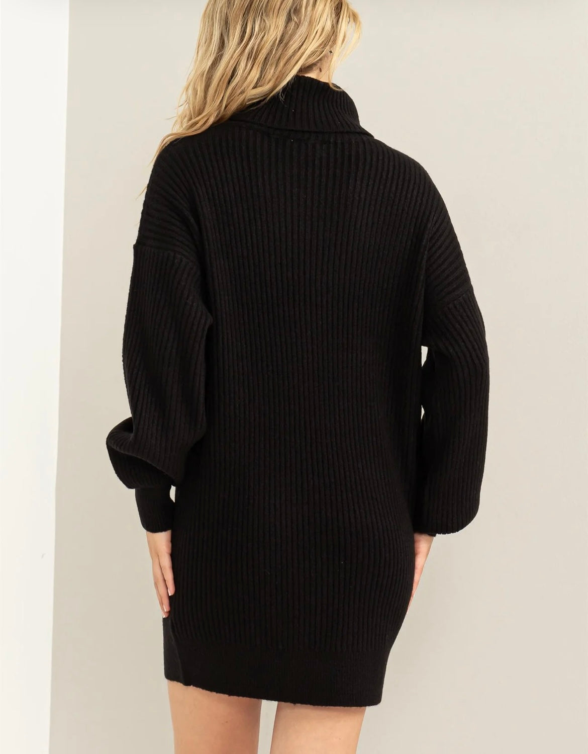 Turtleneck sweater dress