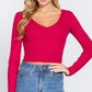 V-Neck ribbed crop sweater