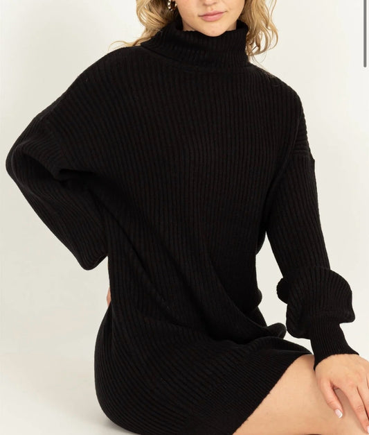 Turtleneck sweater dress