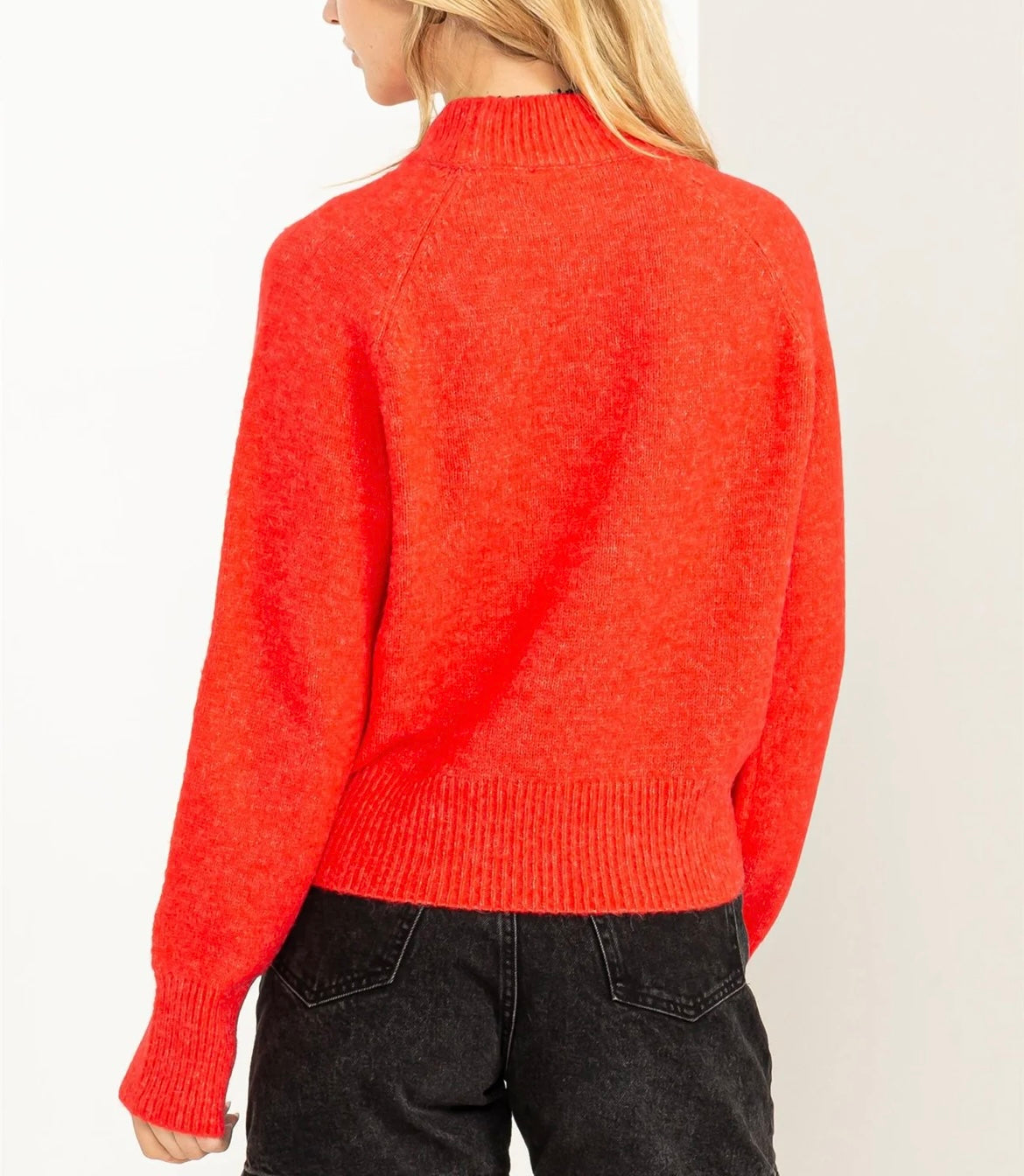 High neck sweater