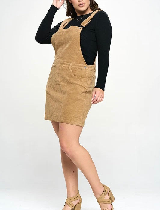 Corduroy overall dress