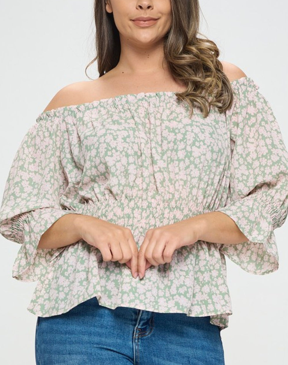 Floral off the shoulder