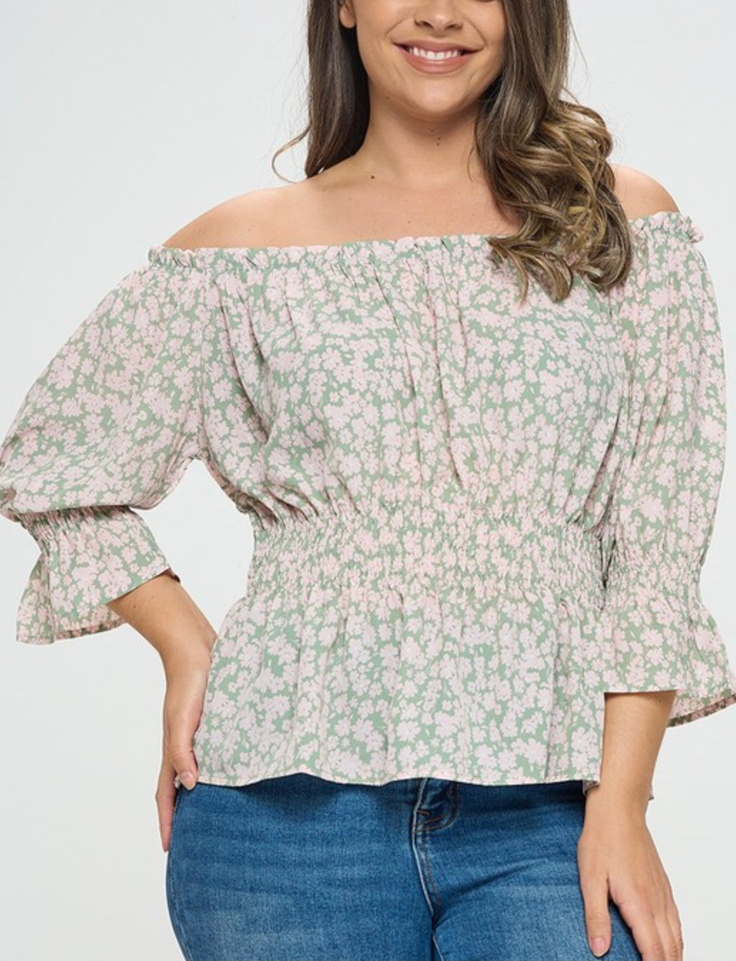 Floral off the shoulder