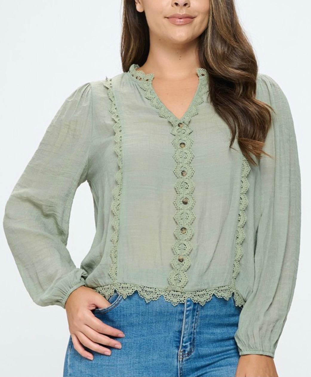 Sage crochet top