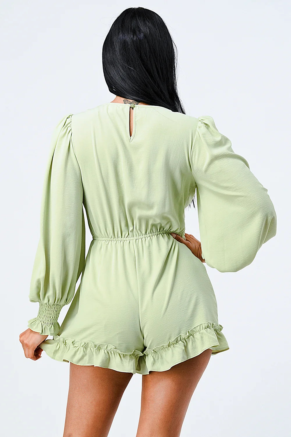 Sage mini romper