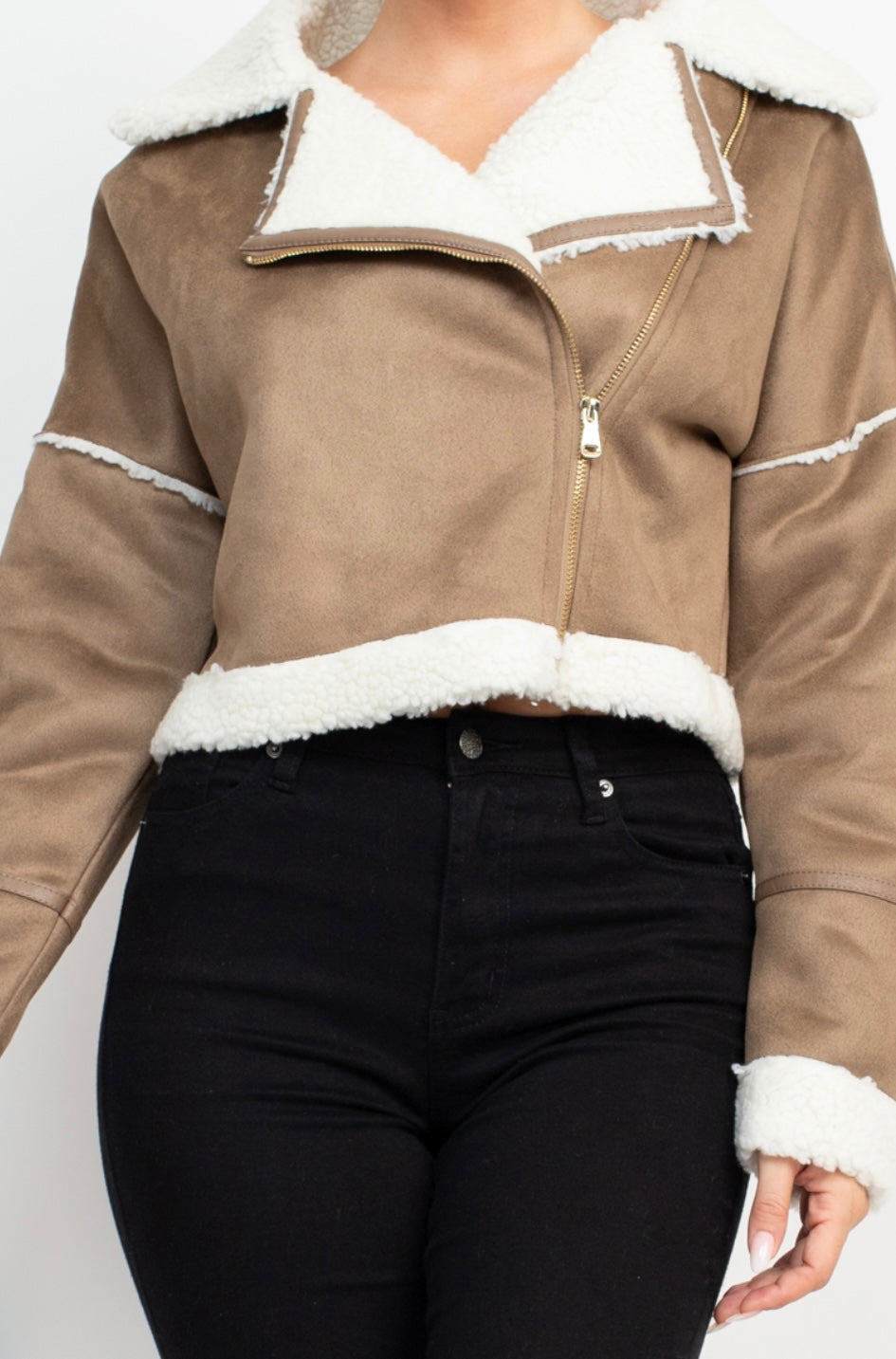 Shearling Crop Jacket