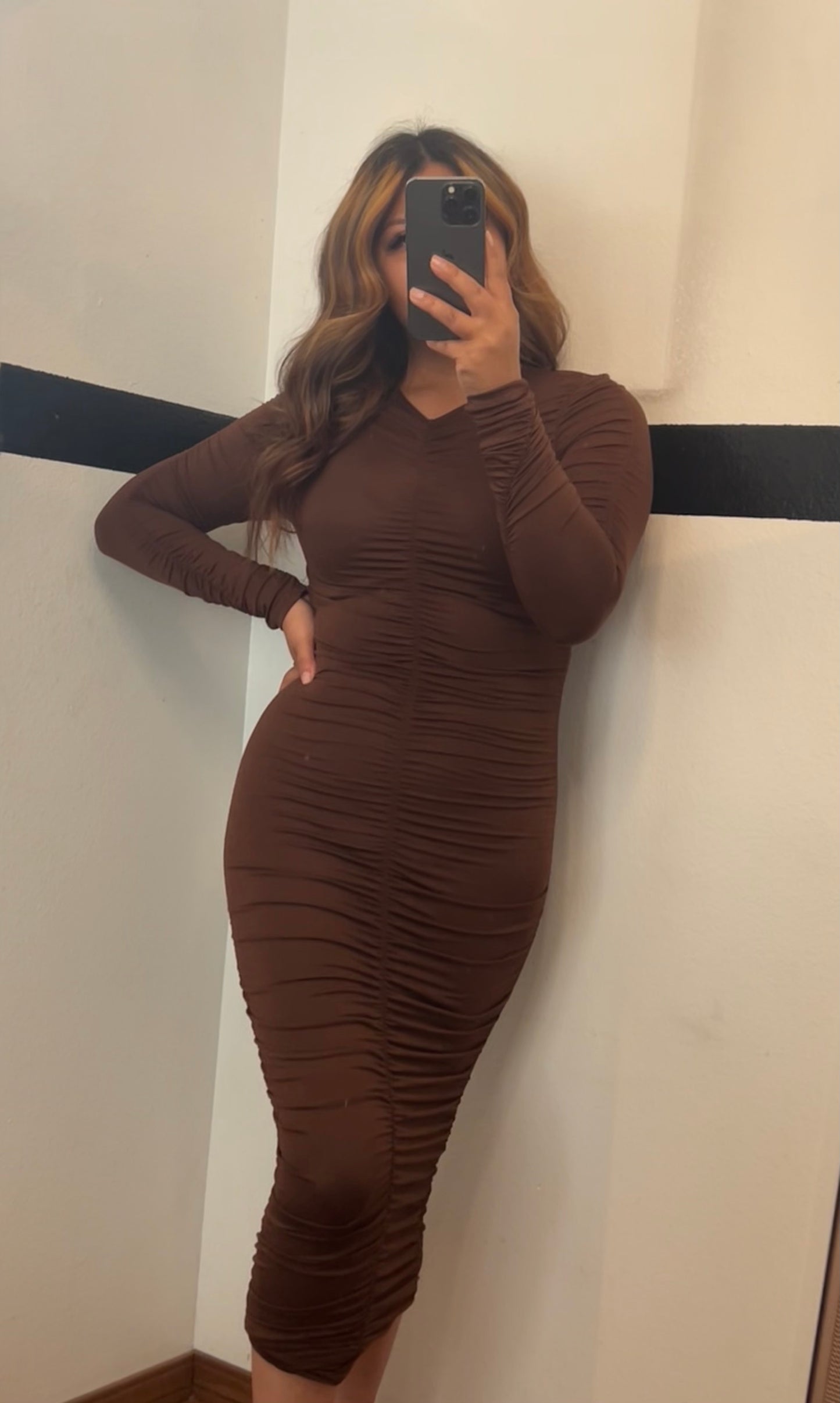 Ruched Midi Dress