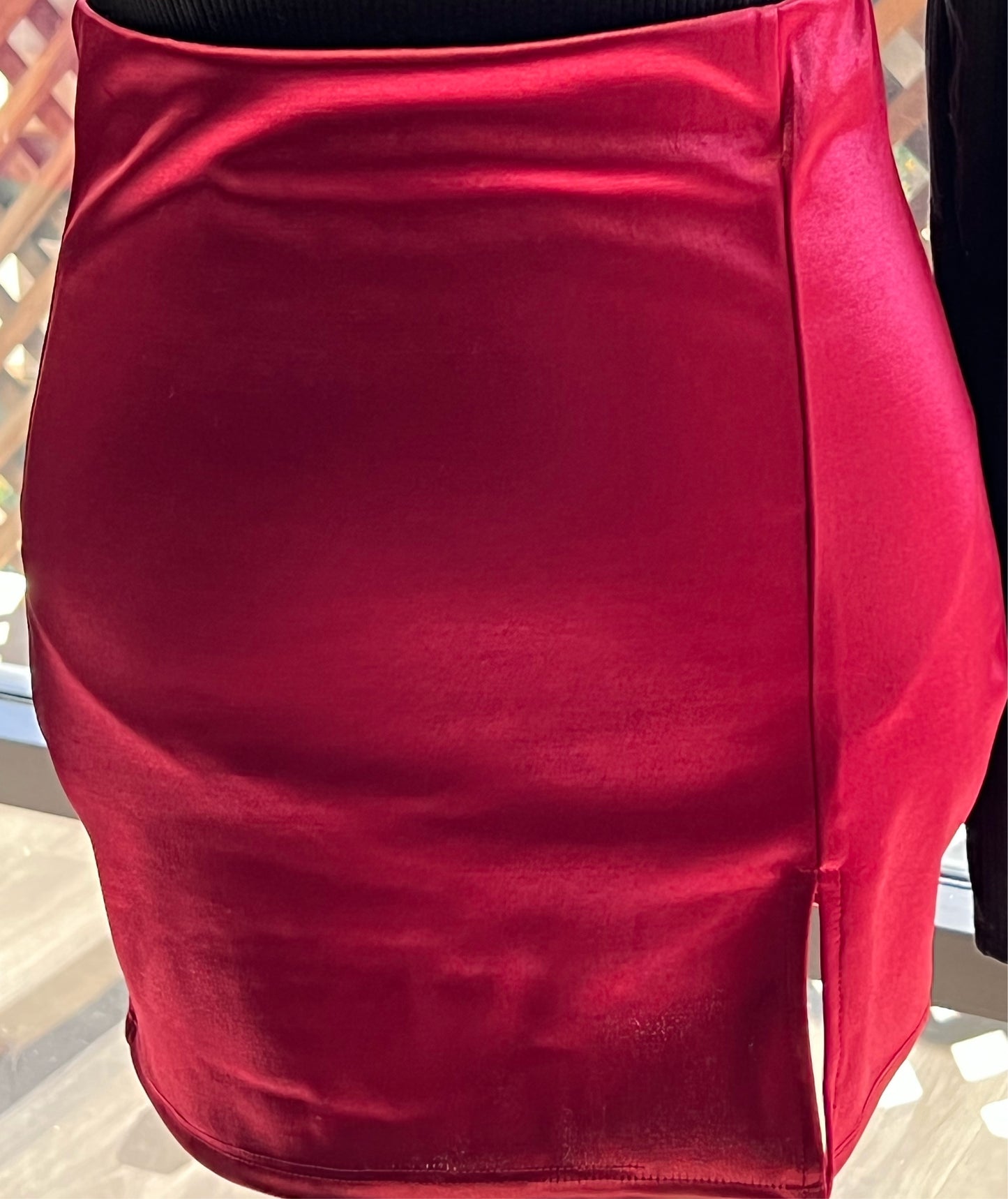 Naughty or Nice satin skirt