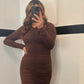 Ruched Midi Dress