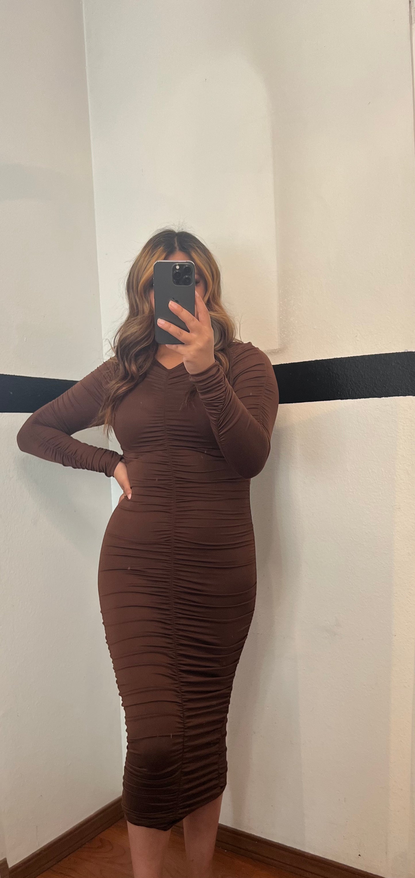 Ruched Midi Dress