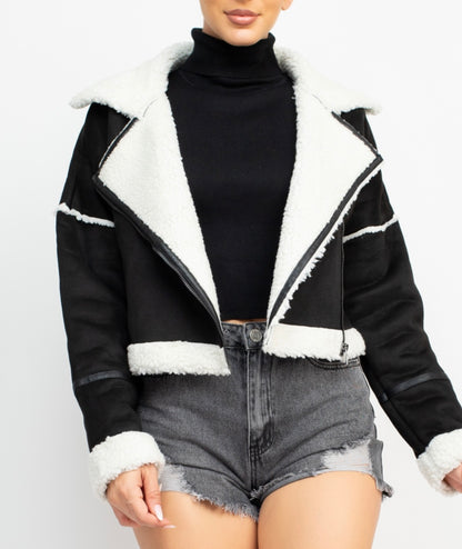 Shearling Crop Jacket