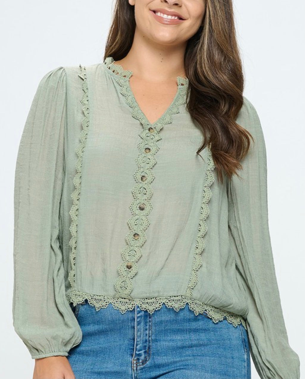 Sage crochet top